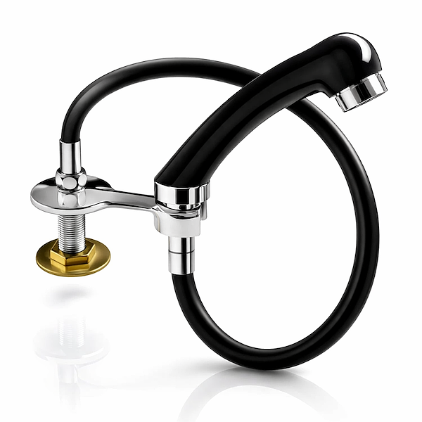 Kit Chuveiro Calha Lavagem com Sistema Anti-Gota Preto